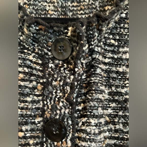 BCBGMaxazria Alpaca Mohair button cardigan size medium black/gray - Picture 3 of 6